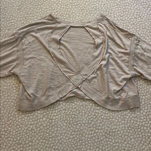 Free People Beige Top with Open Back